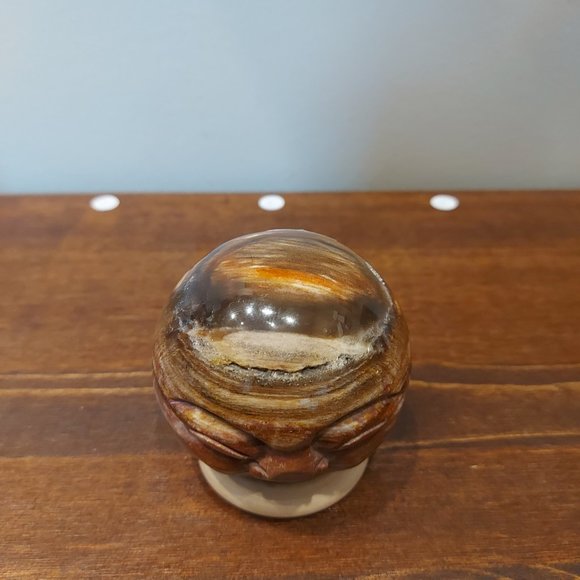 🔥 Sale 🔥 Chocolate Jasper Smiling Buddha Sphere - Final Price - Picture 3 of 11